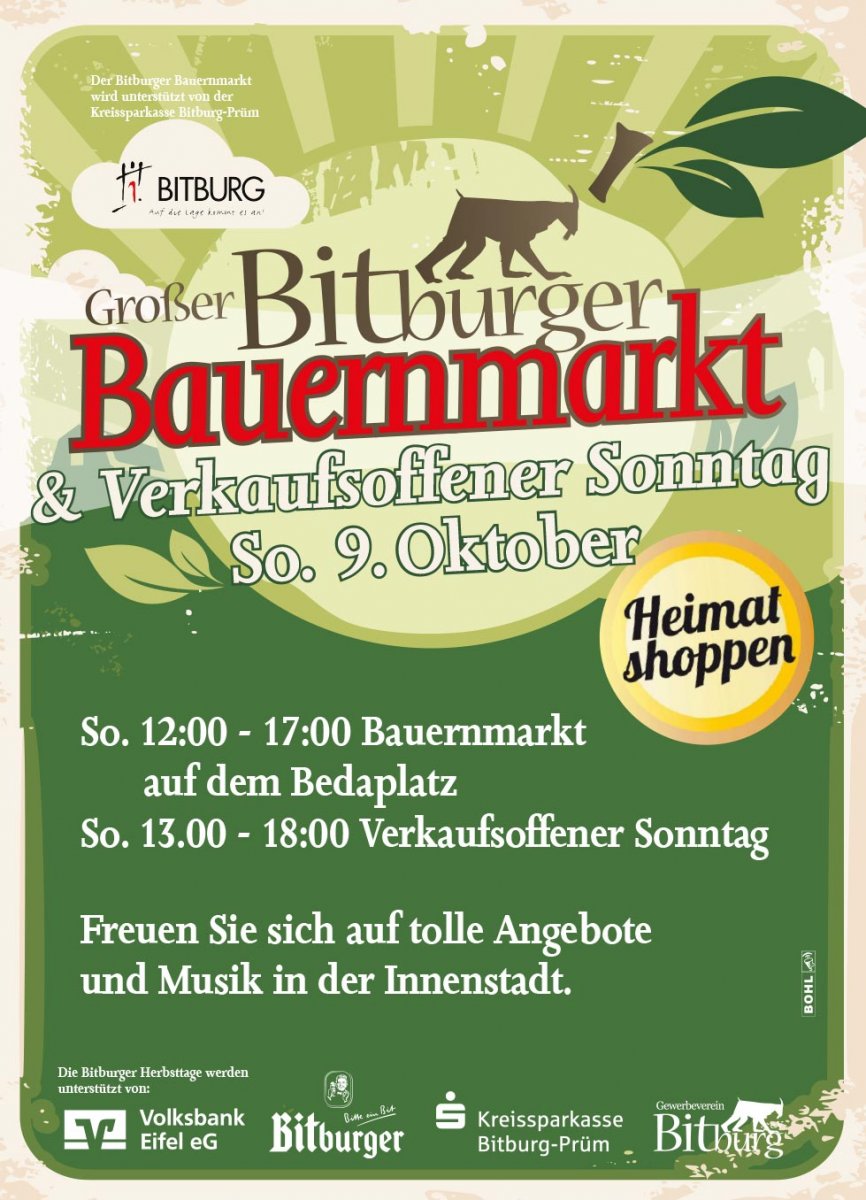 Bitburger Bauernmarkt Plakat 2022