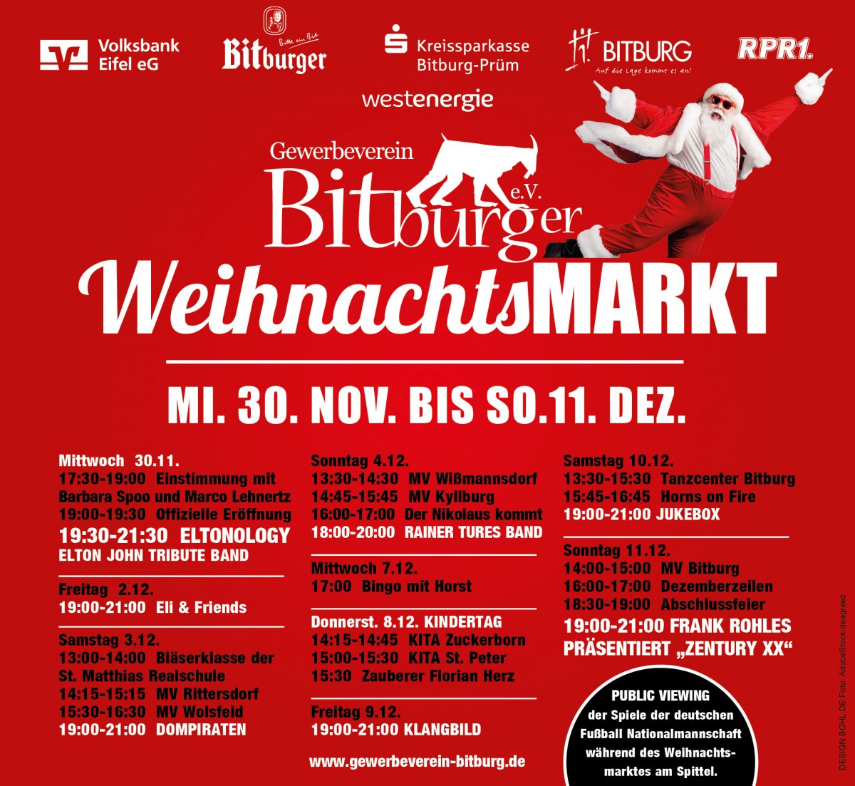 Bitburg Weihnachtsmarkt 2022 | Programm